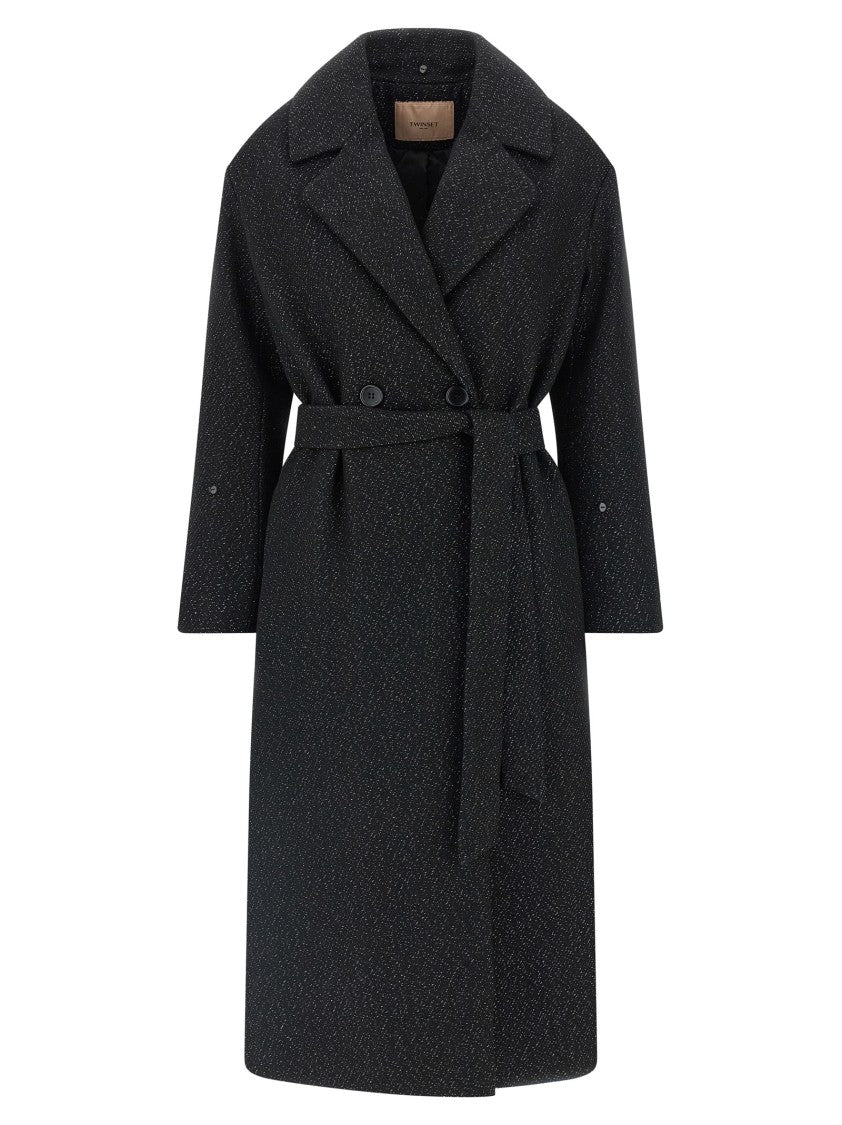 Twin-Set Lamé Thread Coat