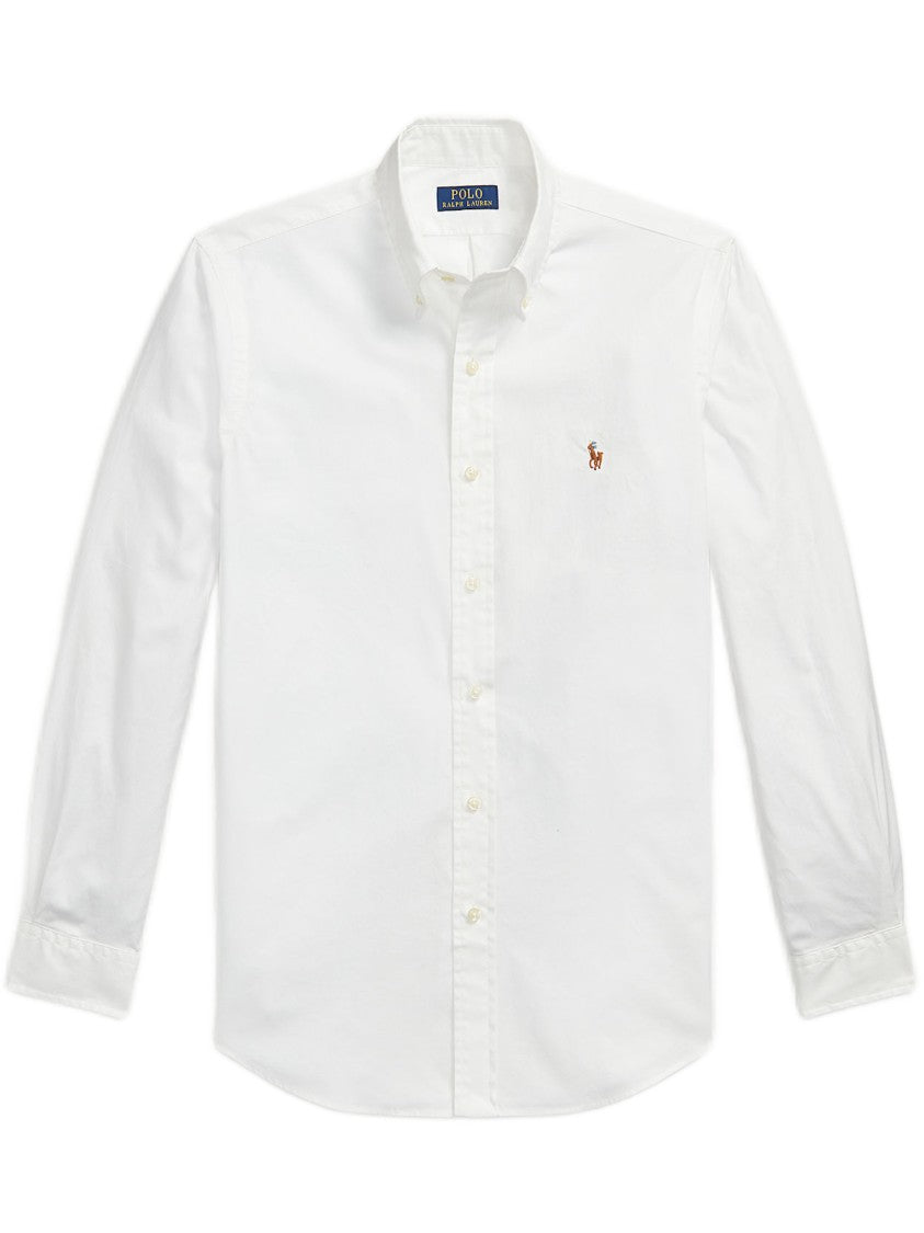 Polo Ralph Lauren Crisp White Woven Sport Shirt With Button-Down Front