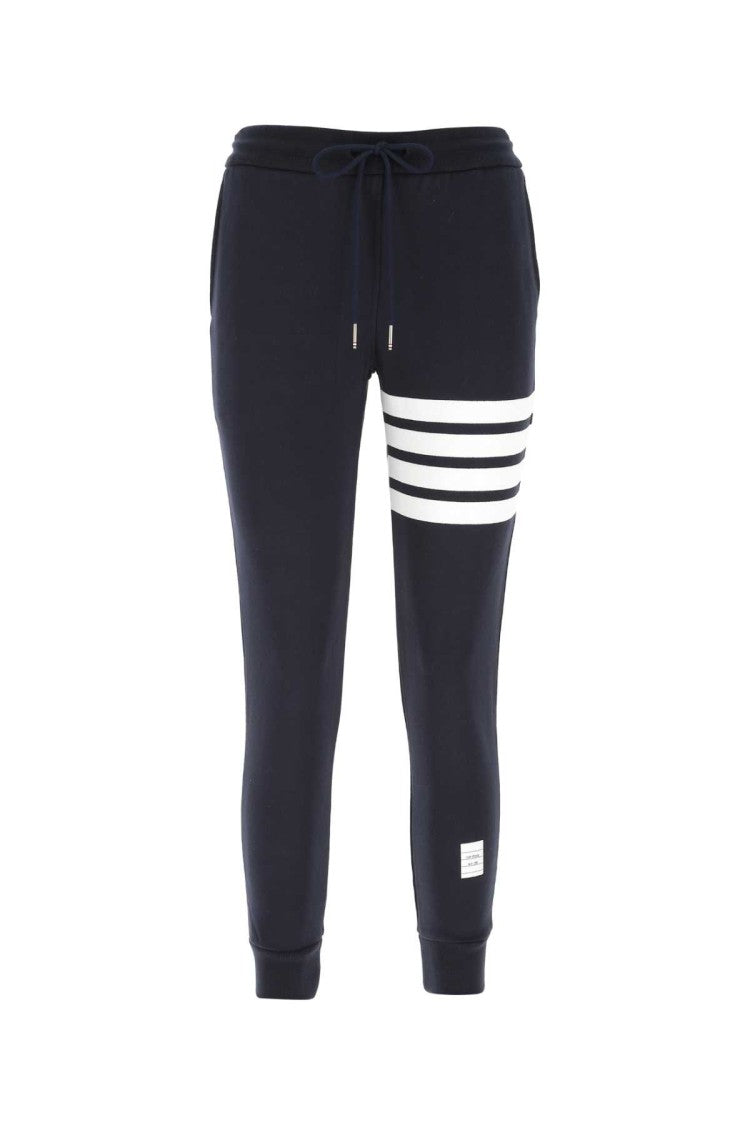 Thom Browne Navy Blue Cotton Joggers