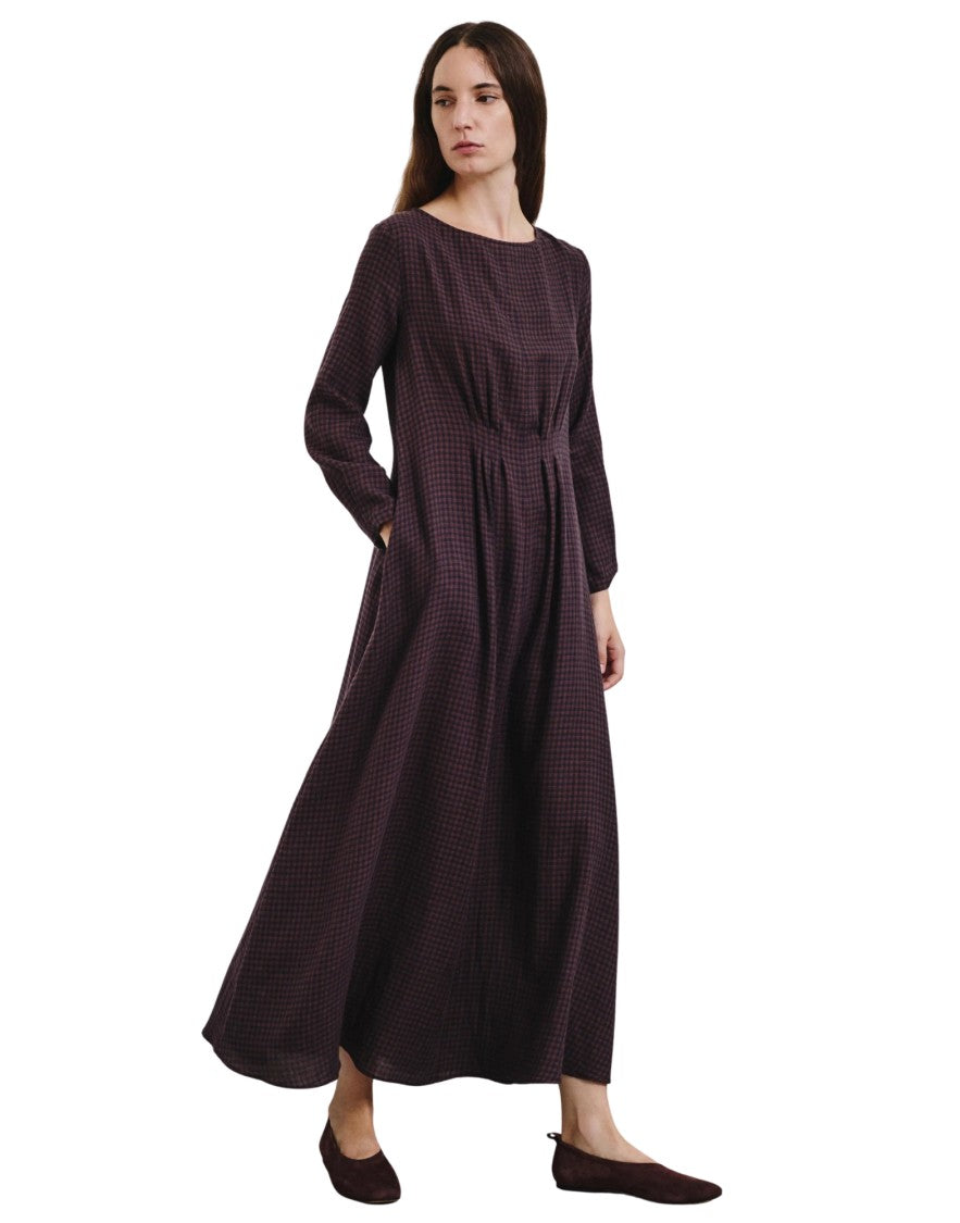 Pomandère Gingham Flannel Maxi Dress