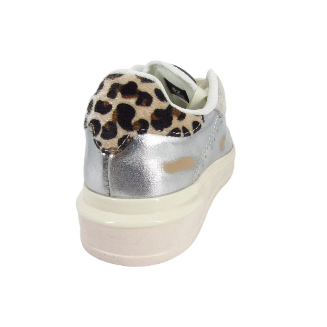 Colmar White Silver Metallic Suede Casual Shoes