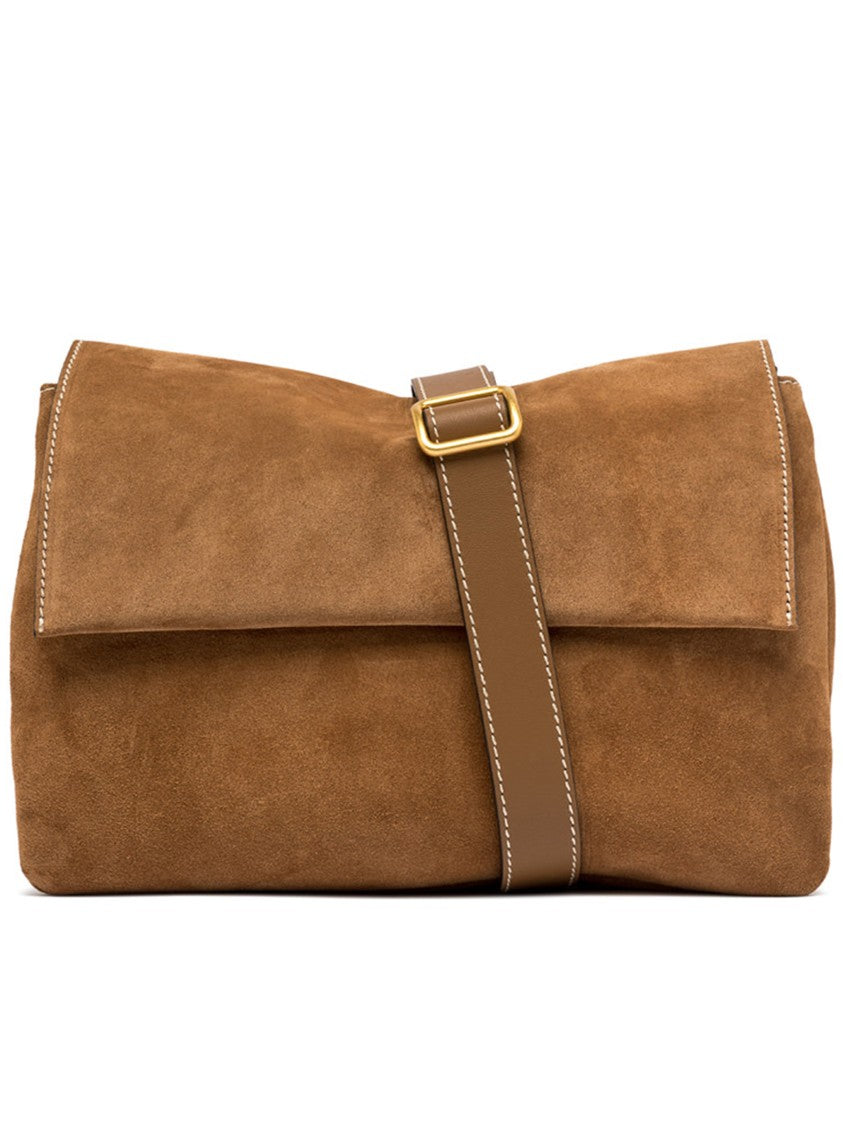 Gianni Chiarini Three Rich Brown Suede Clutch Bag