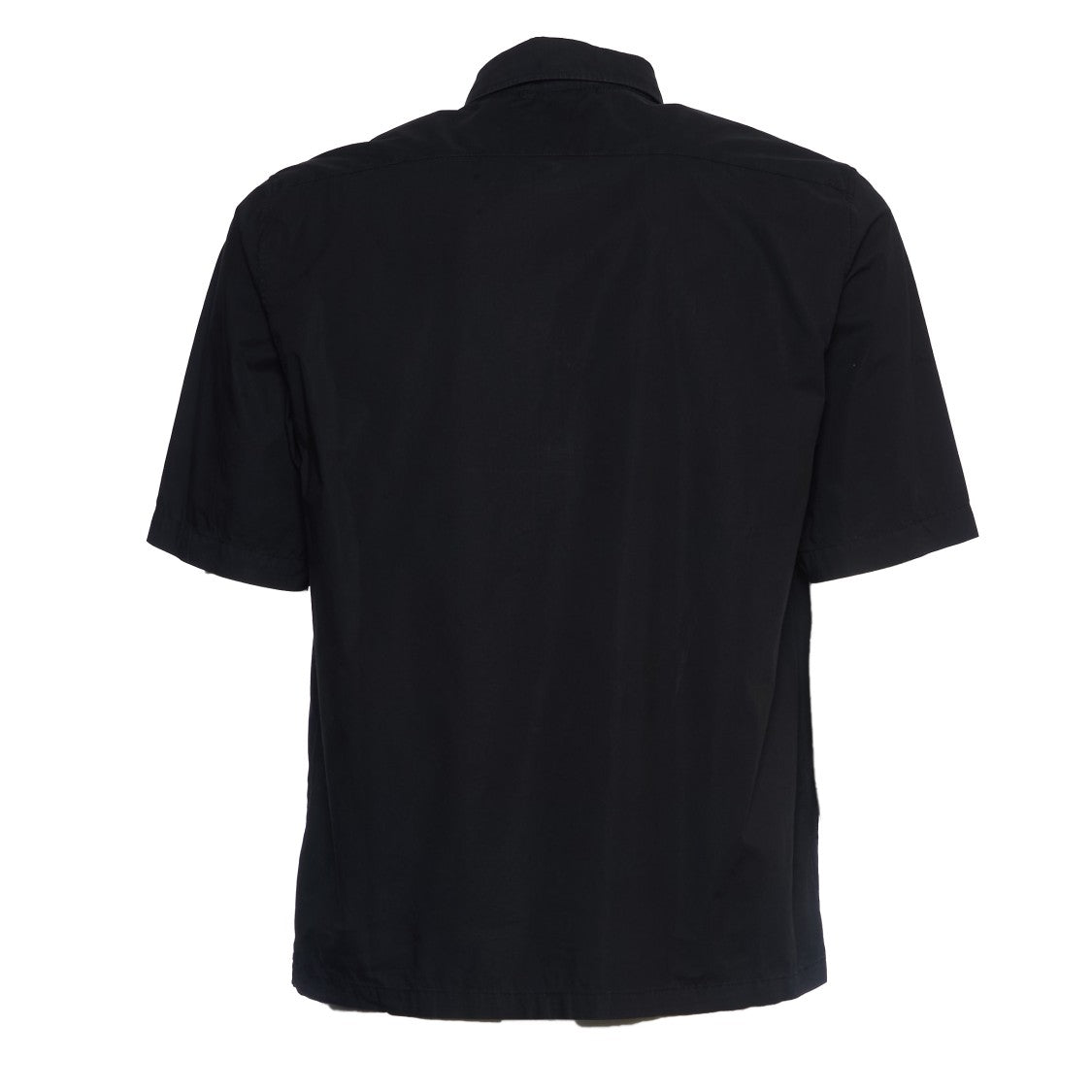 C.P. Company Black Popeline Shirt With Classic Collar