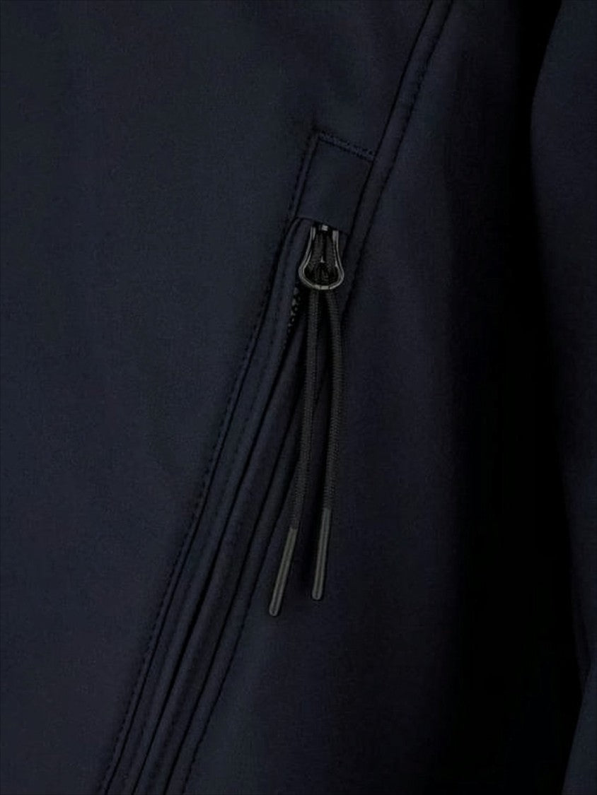 C.P. Company Fitted Blue Hooded Jacket With Zippered Pockets