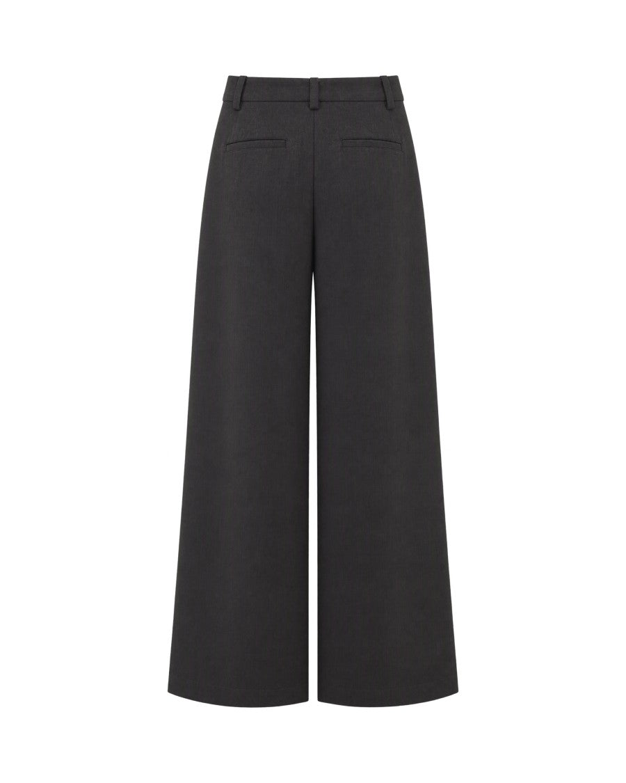 Sessùn Dark Stone Provenco Wide-Leg Flannel Pants