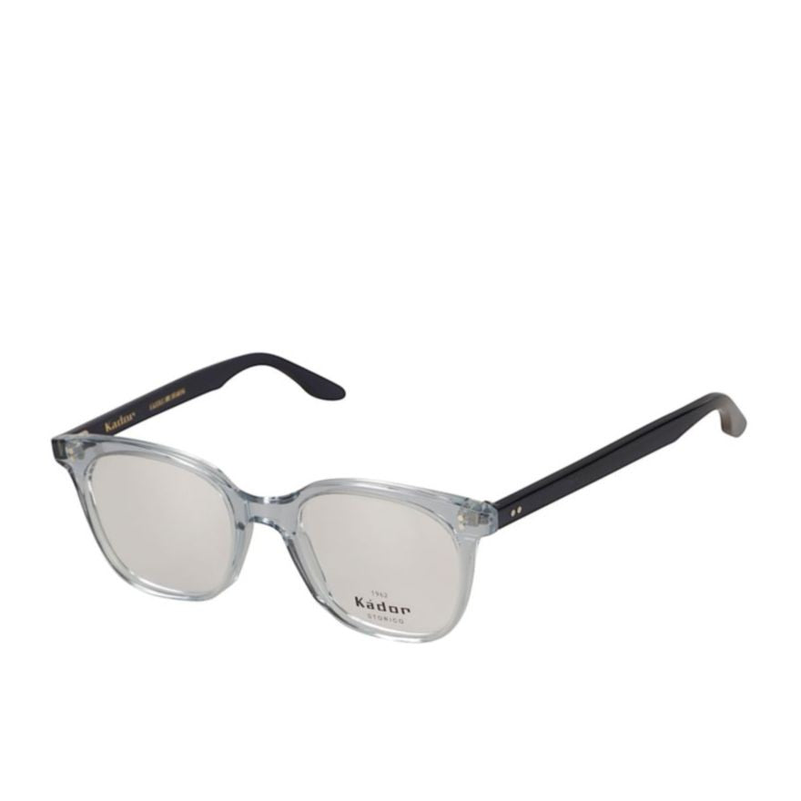 Kador Cooper Small Transparent Rectangular Eyeglasses With Black Temples