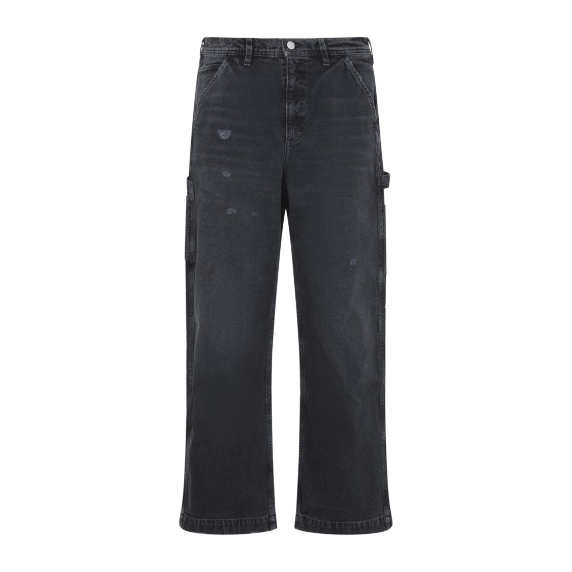 Enfants Riches Déprimés Relaxed Straight-Leg Trousers In Faded Black Cotton