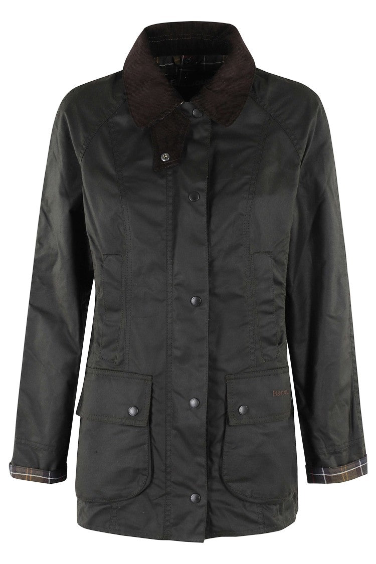 Barbour Oliva Classic Beadnell Wax Corduroy Collar Cotton Jacket