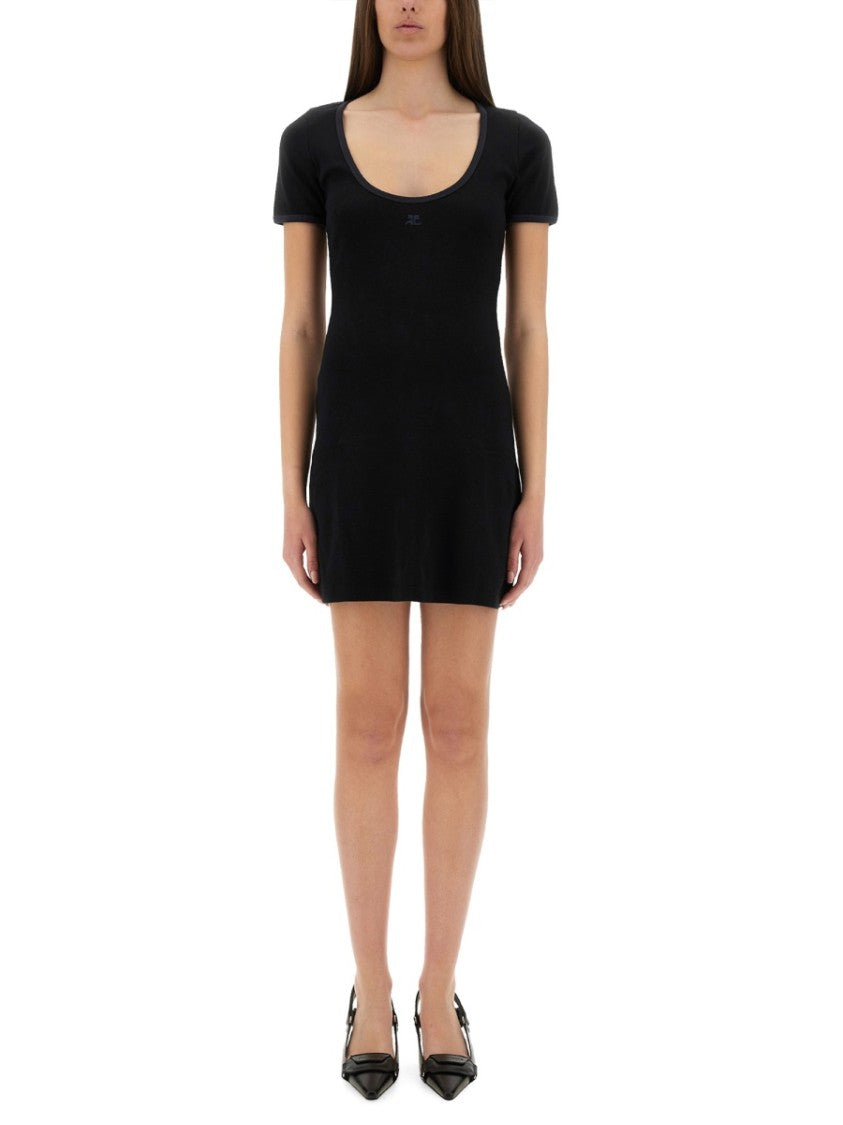 Courrèges "Holistic Contrast" Mini Dress