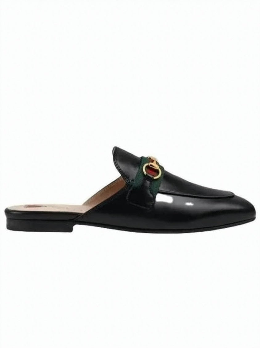 Gucci Backless Black Leather Mule