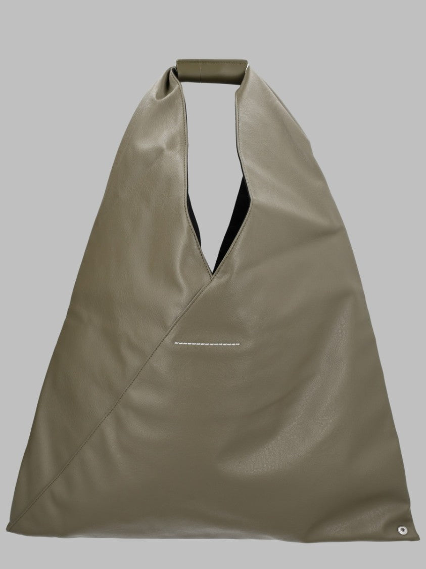 Mm6 By Maison Margiela Brown Folded Triangular Leather Tote Bag