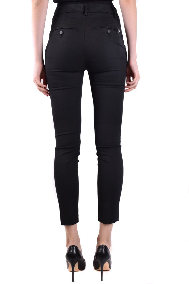 Dondup Cropped Black Slim-Fit Button Fly Jeans