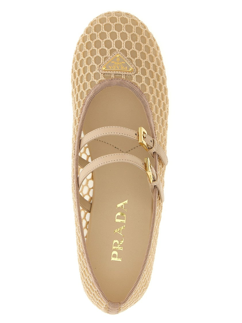 Prada Double Strap Ballet Flats
