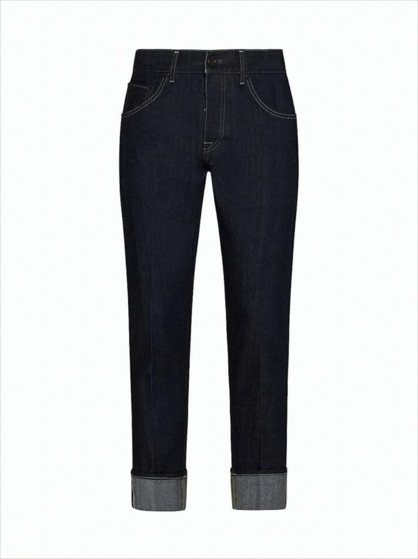 Pt Torino Classic Black Denim Shorts With Rolled Cuffs