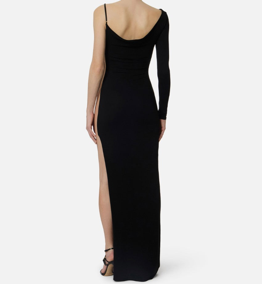 Elisabetta Franchi Red Carpet Crêpe Jersey Slit Dress