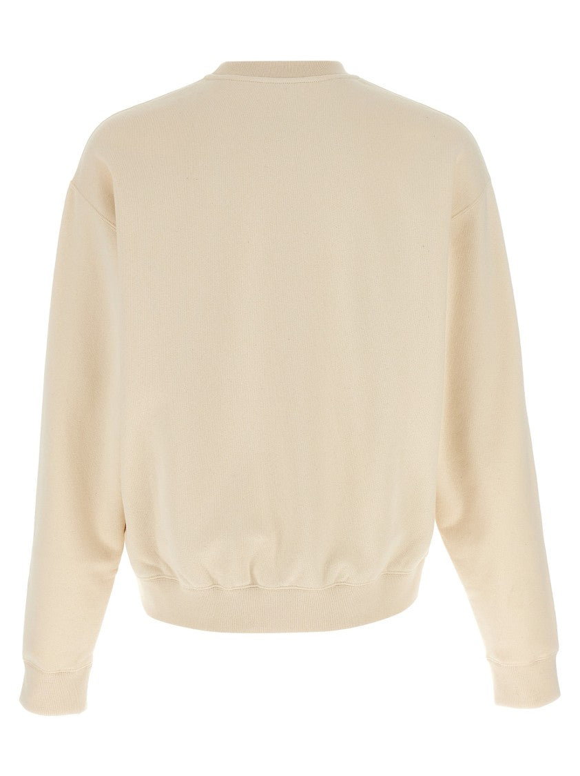 Jil Sander Brushed Cotton Sweatshirt With Front Logo Print