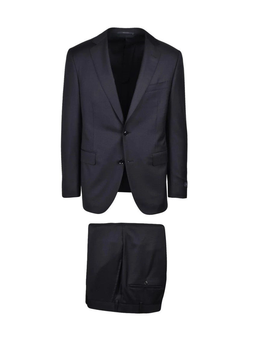 Pal Zileri Black Wool Men Suit