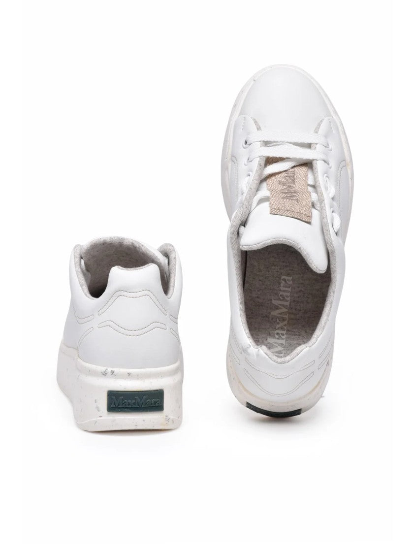 Max Mara White Leather Maxigreen Sneakers