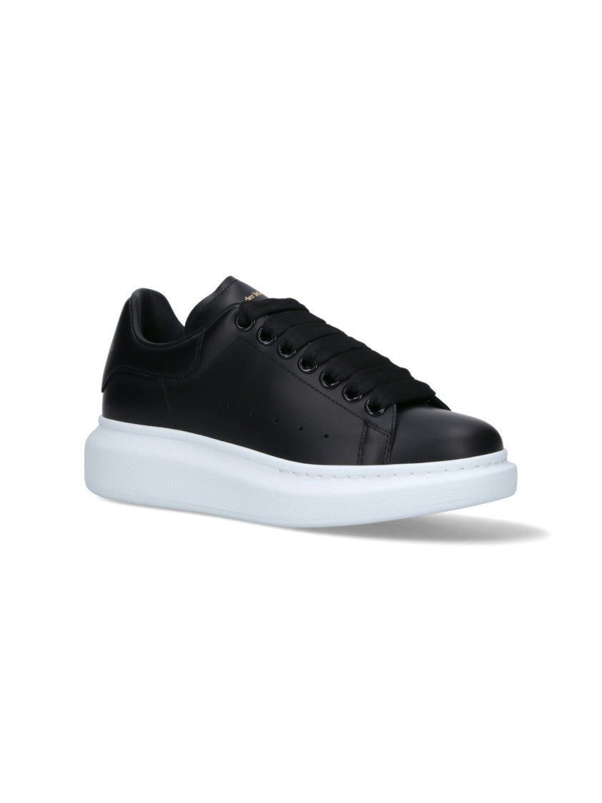 Alexander Mcqueen "Oversize" Sneakers, In Black Calfskin