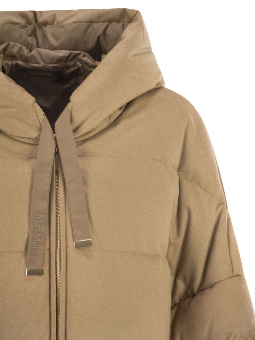 Max Mara Desiderio - Reversible Down Jacket In Camel And Water-Repellent Taffeta
