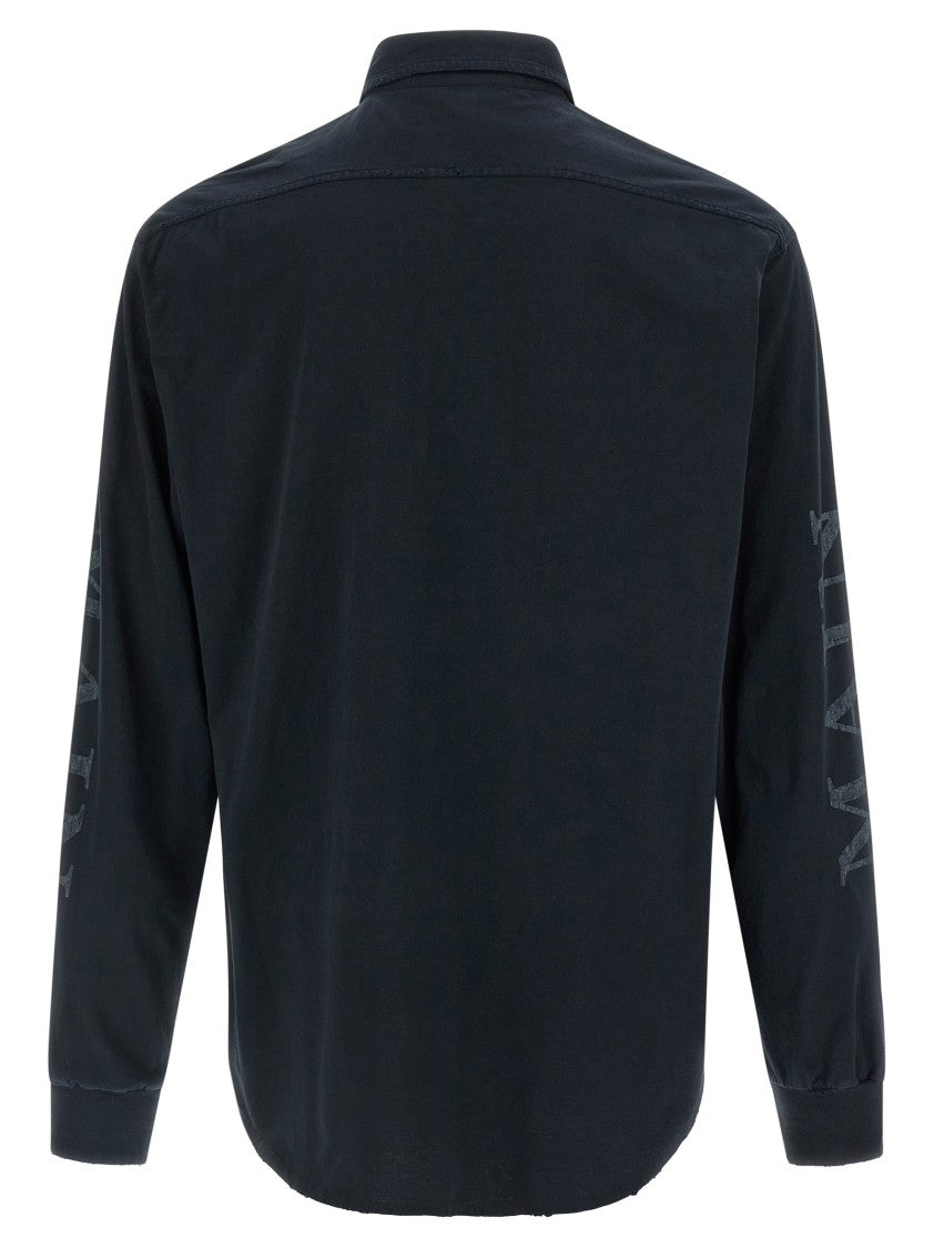 Balenciaga Cotton Jersey Long-Sleeve Shirt T-Shirt With Embroidered Pocket
