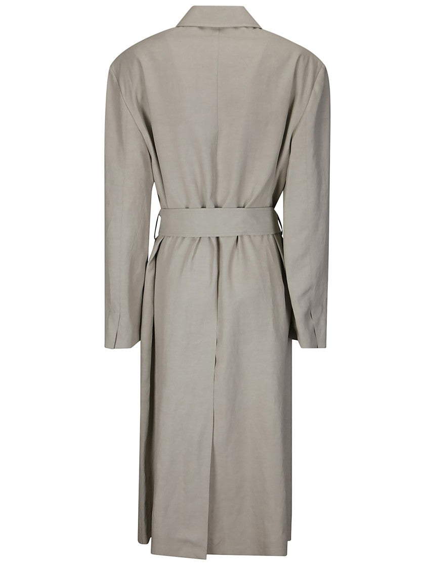 P.A.R.O.S.H. Structured Peak Lapel Trench Coat