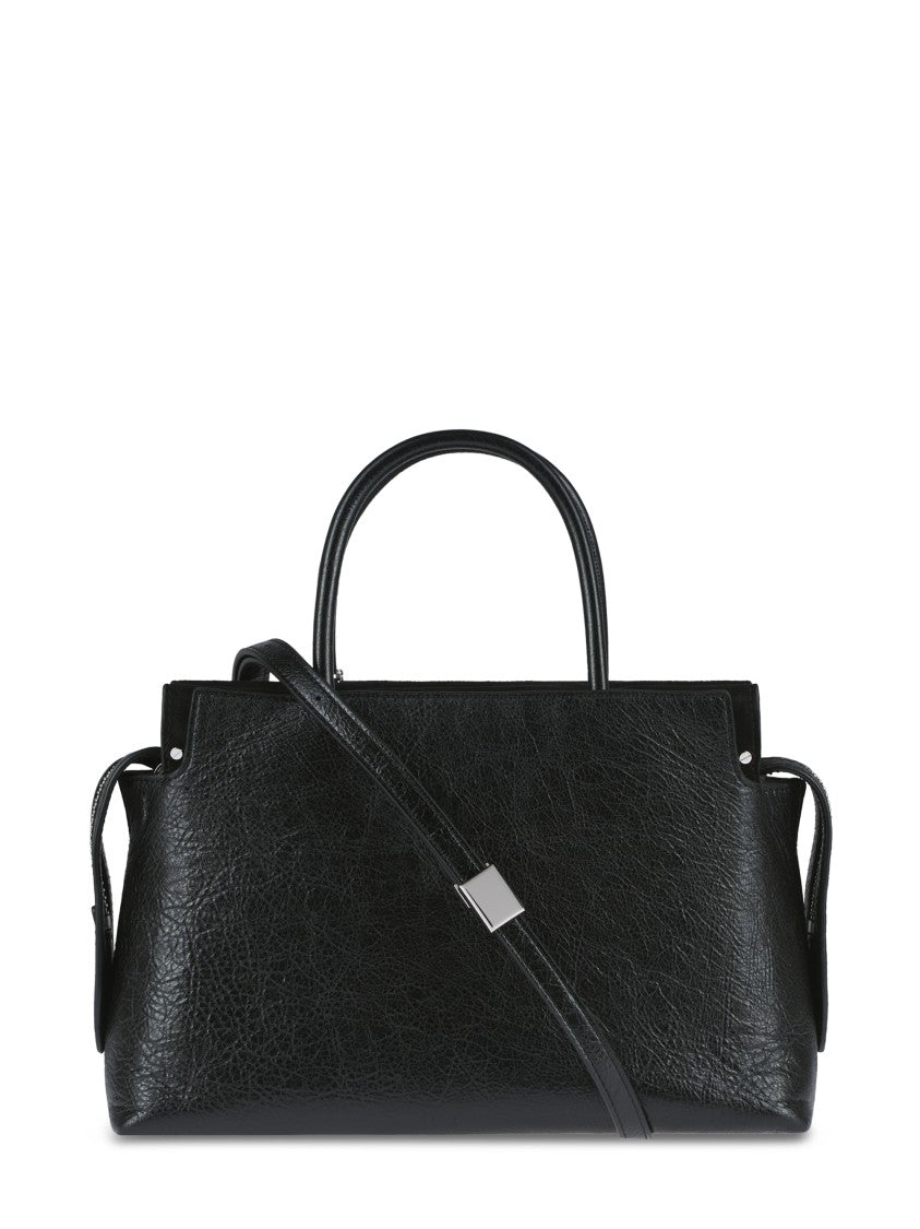 Tory Burch Mercer Distressed Satchel With Textured Leather