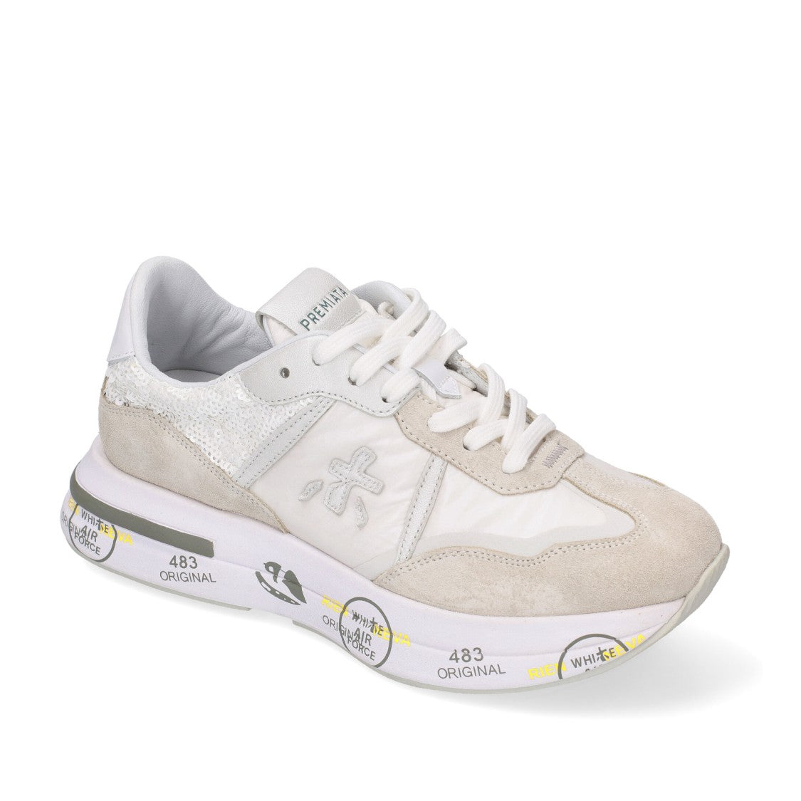 Premiata Cassie Sneakers In Light Gray Suede