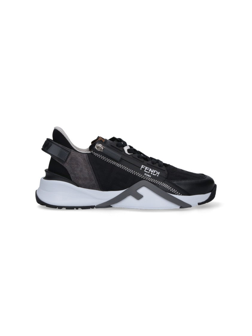 Fendi Low-Top "Flow" Sneakers – Black