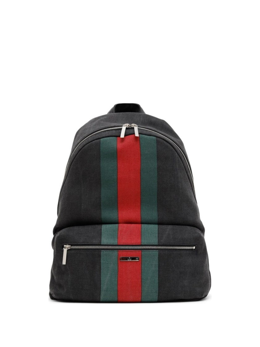 Gucci Vertical Stripe Monogram Canvas Backpack