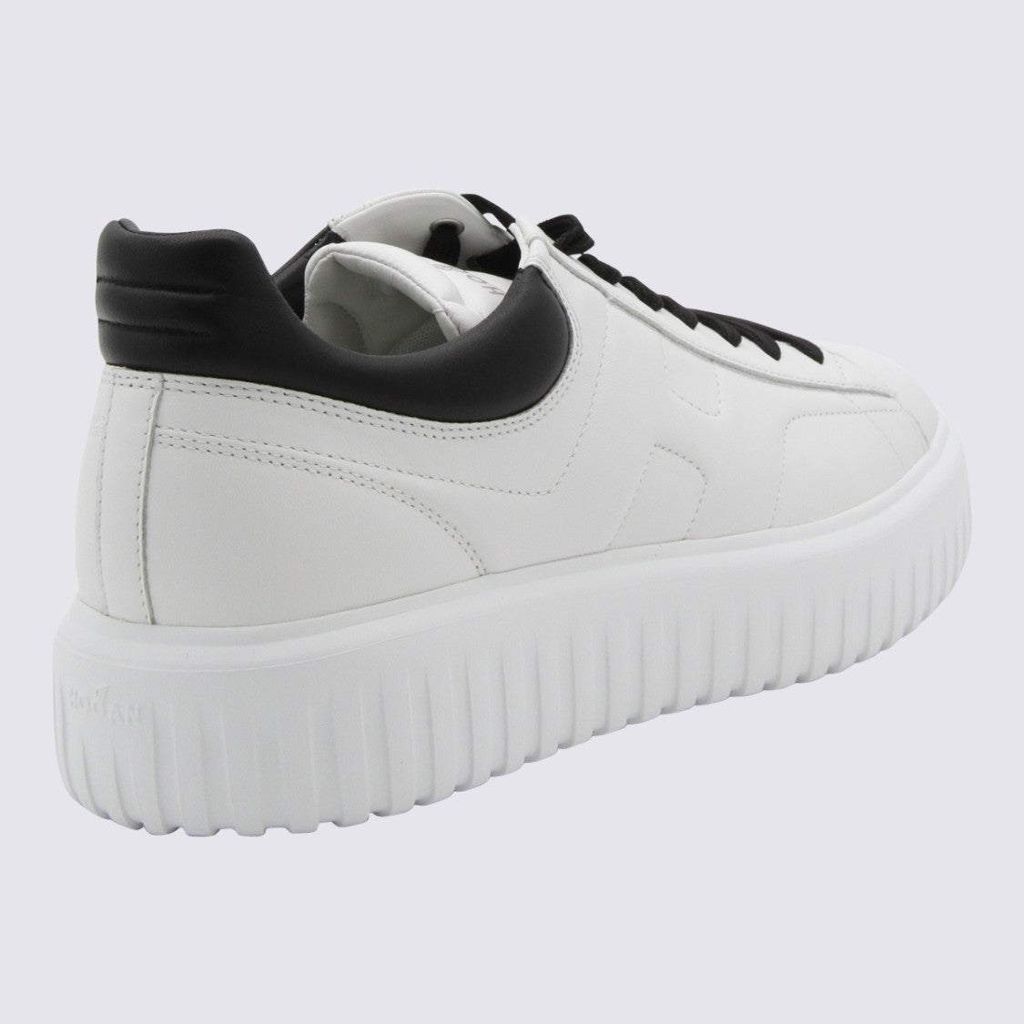 Hogan Chunky Sole White Sneakers With Contrast Accents
