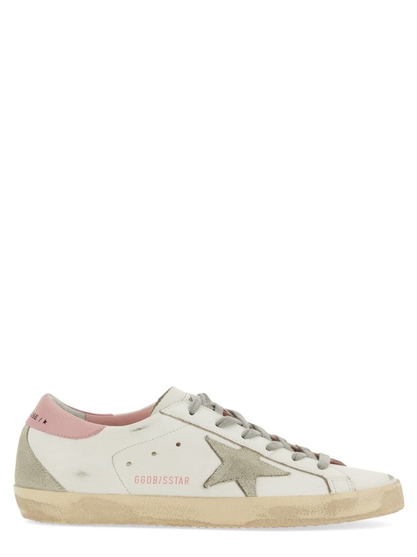 Golden Goose Super-Star Distressed Leather Low-Top Sneakers