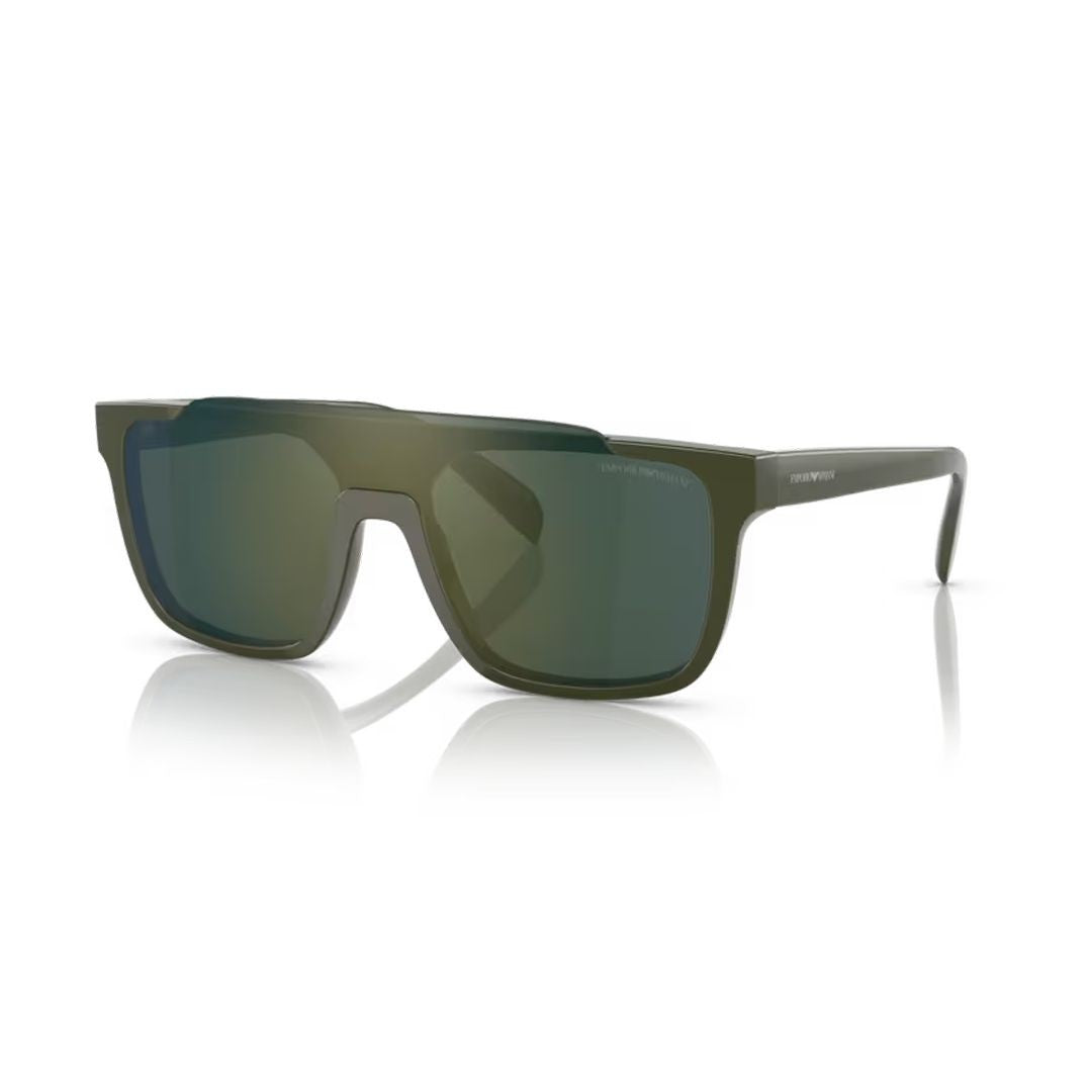 Emporio Armani 4193 Sole Rectangular Acetate Sunglasses With Glossy Finish