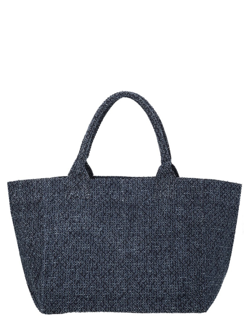 Ganni Neutral Trapeze Bear Organic Cotton Tote Bag