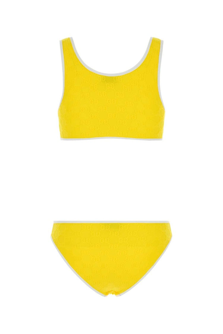 Gucci Yellow Stretch Nylon Bikini