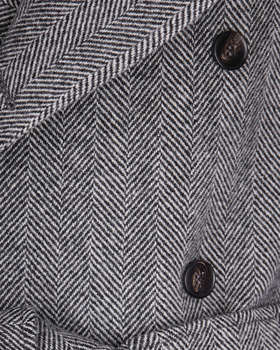 Breras Milano Long Double-Breasted Virgin Wool Coat