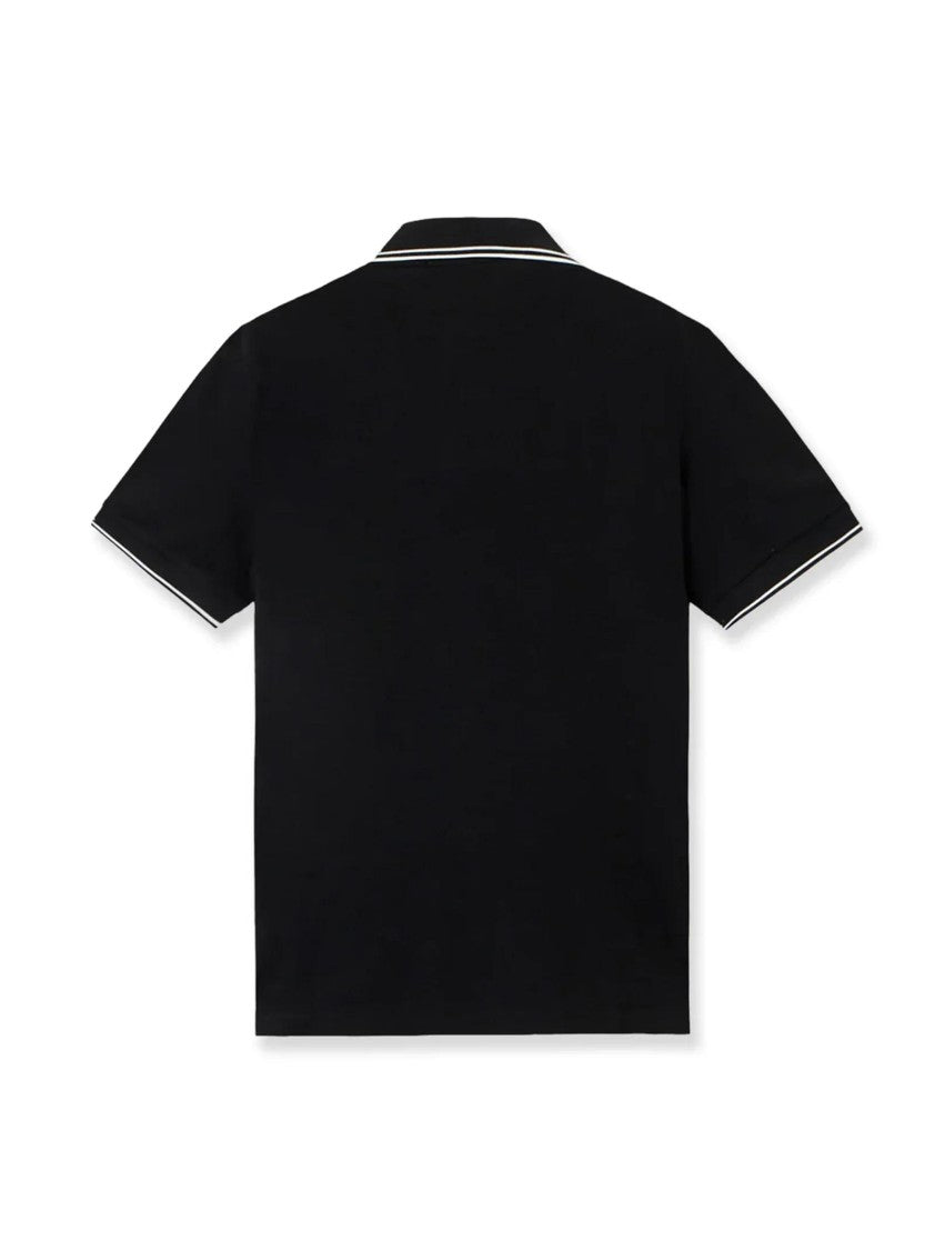 Stone Island Short-Sleeve Polo Shirt With Striped Accents