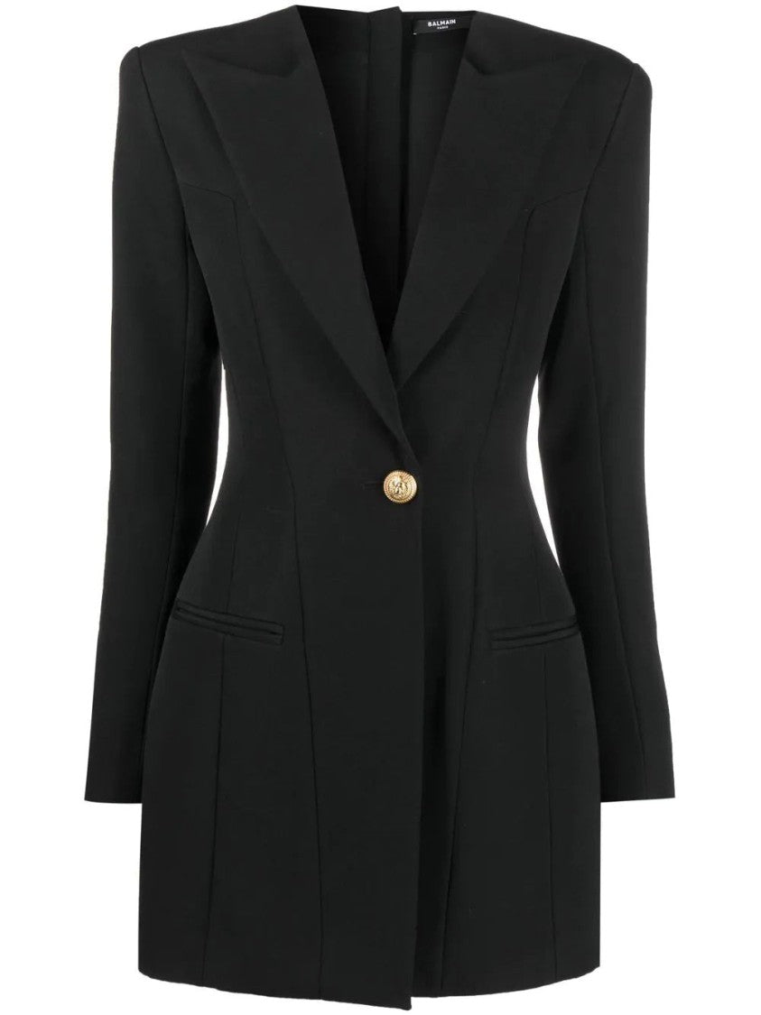 Balmain 1 Button Tailored Short Dress
