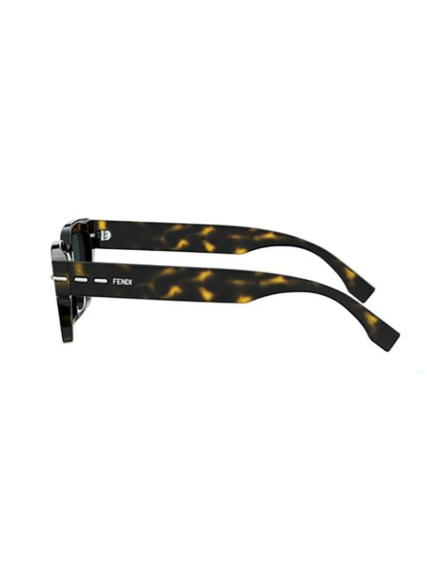 Fendi Tortoiseshell Fe40191i Rectangular Green Sunglasses