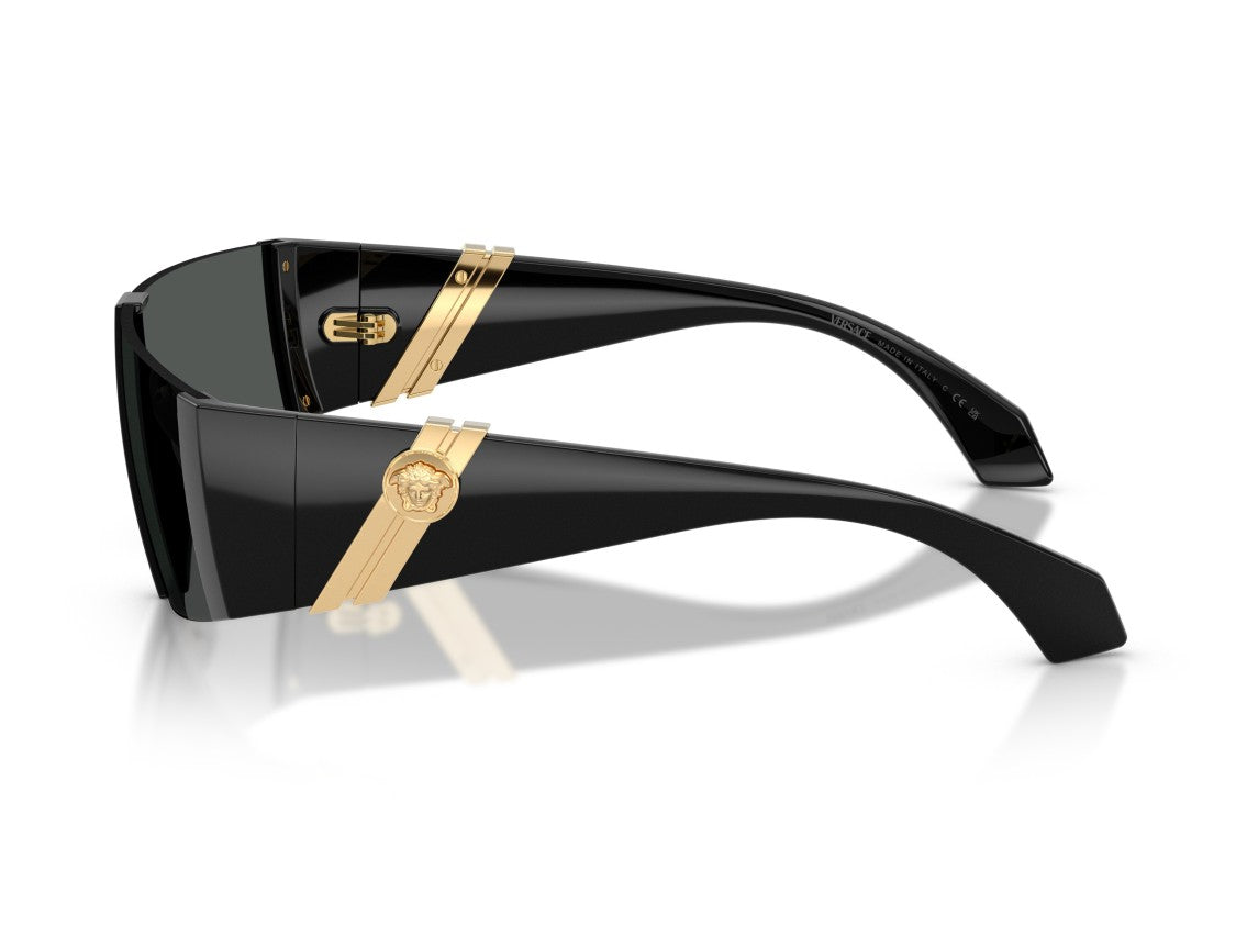 Versace Gold 0Ve4516 Oversized Shield Sunglasses