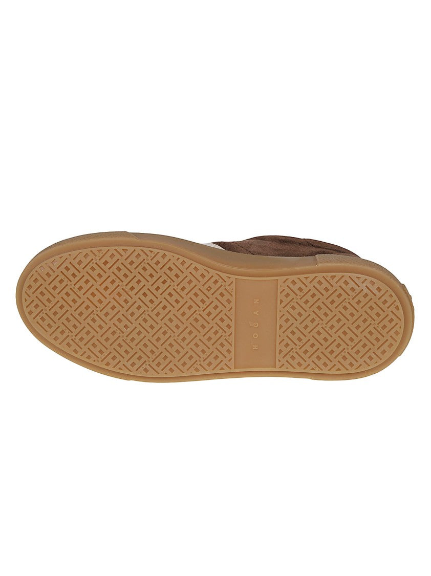 Hogan Brown H705 Suede Sneakers