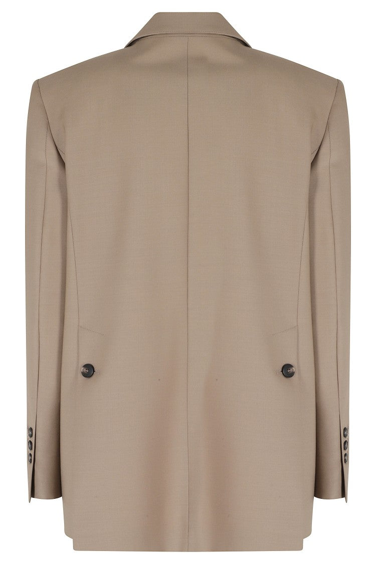 Tela Taupe Poly-Wool Structured Diver Jacket