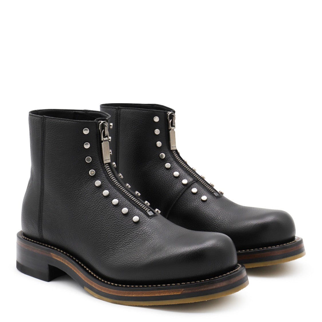 Alexander Mcqueen Black Leather Boots