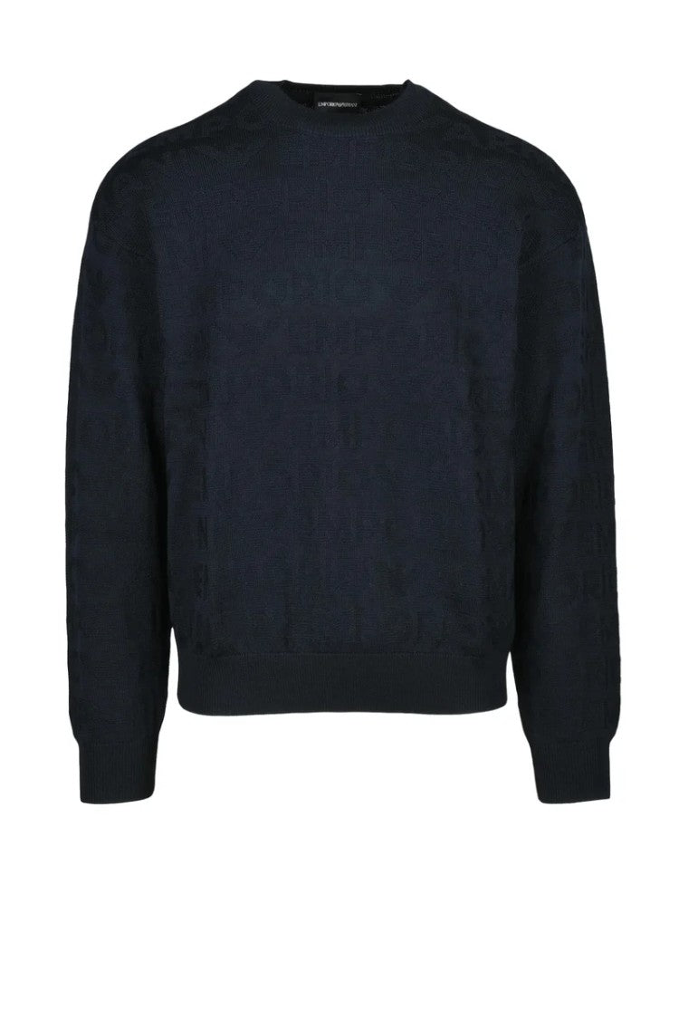 Emporio Armani Virgin Wool Sweater - Blue