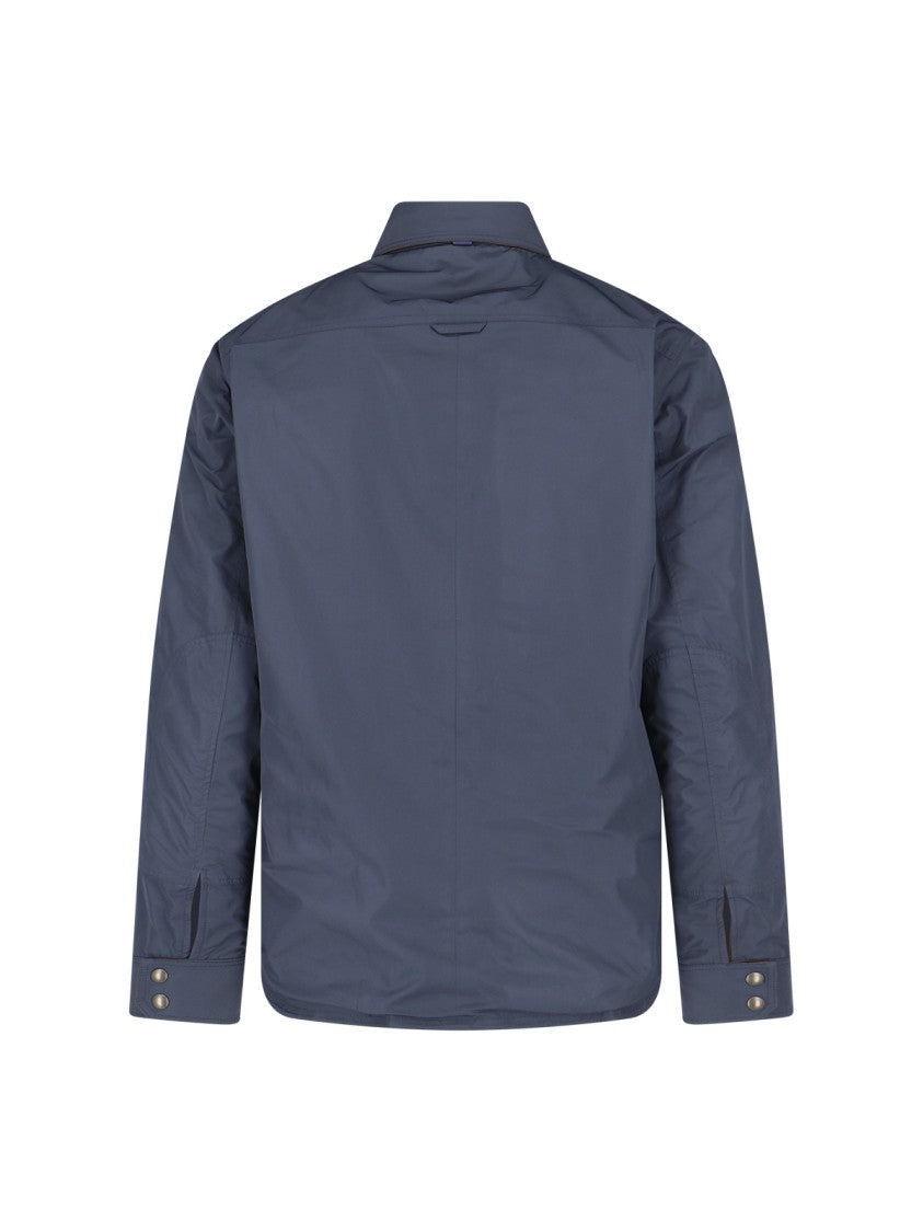Polo Ralph Lauren Structured Brown Jacket With Front Zipper Closure