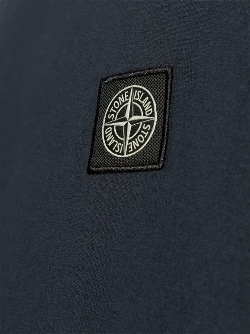Stone Island Minimalistic Black Cotton T-Shirt