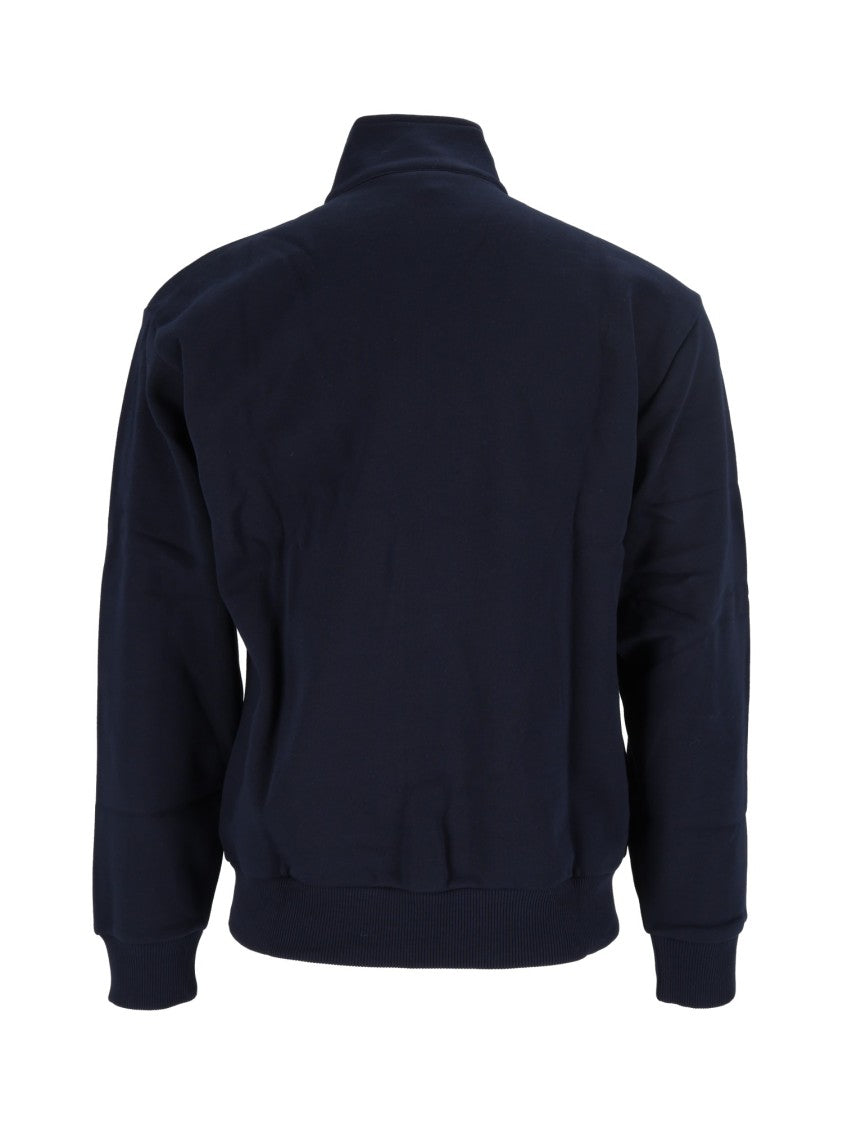 Lacoste Navy Blue Half-Zip Ribbed Sweatshirt