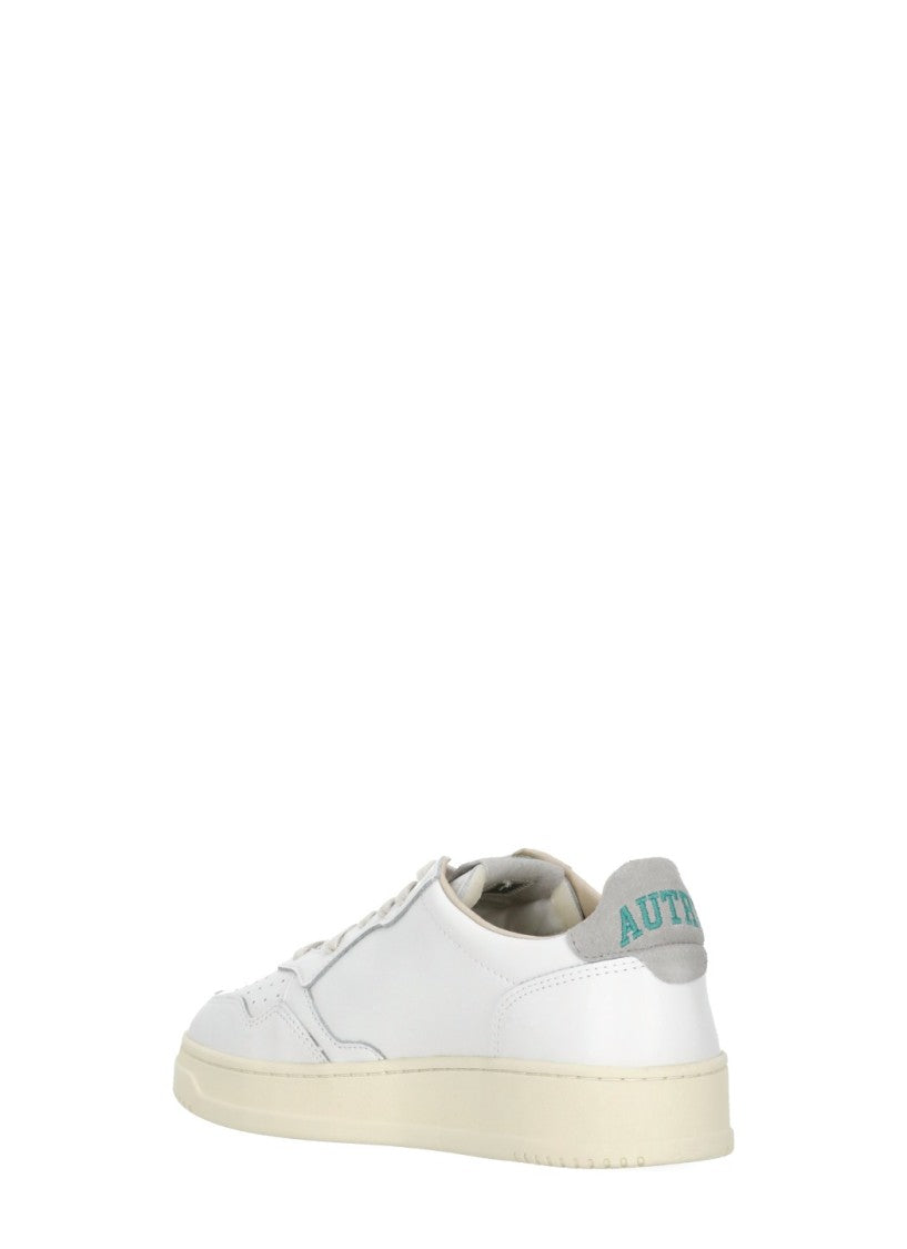 Autry White Medalist Low Suede Upper Sneakers
