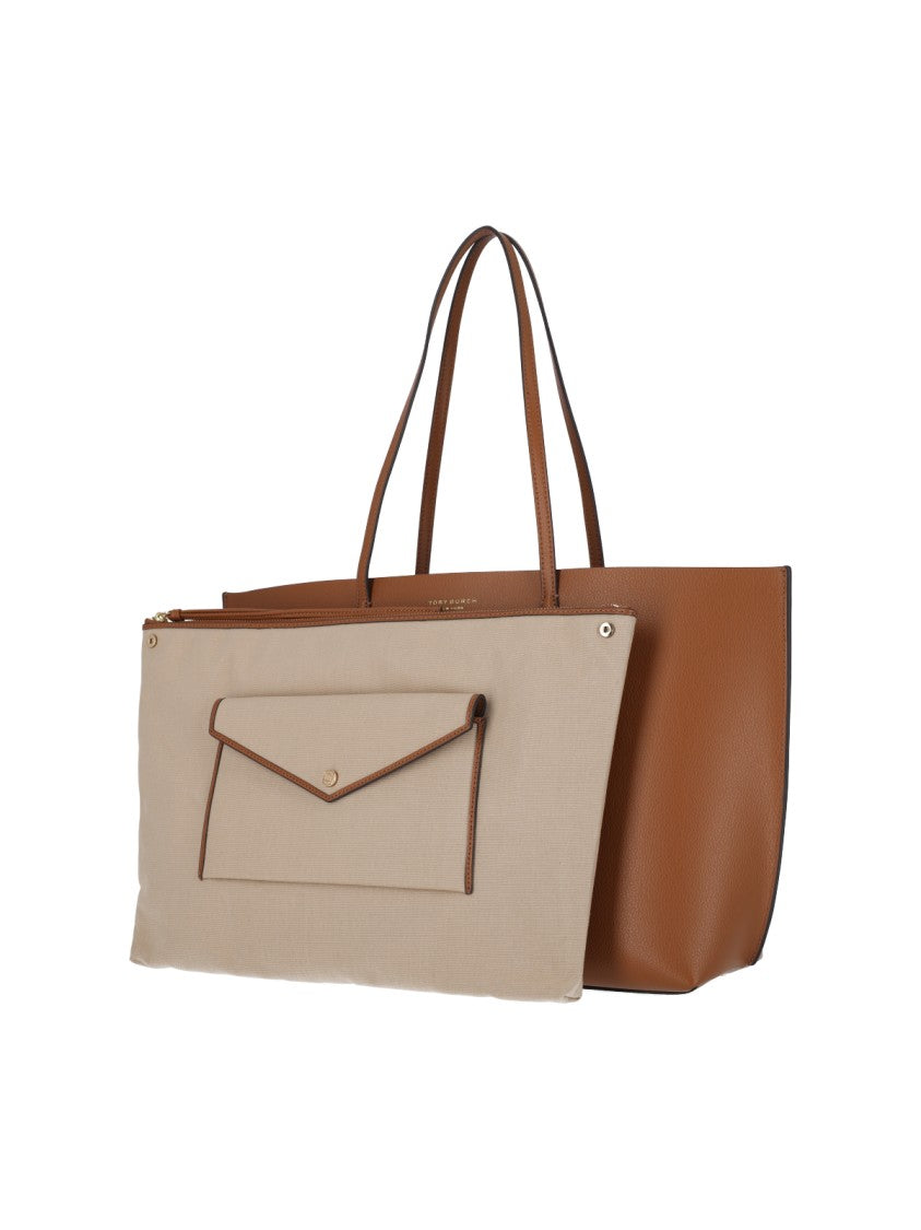 Tory Burch Brown Perry Leather Tote Bag