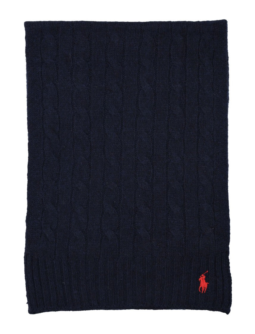Polo Ralph Lauren Blue Cable Knit Scarf
